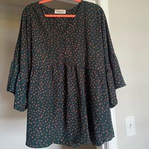 Never Worn Spotted Peplum Blouse